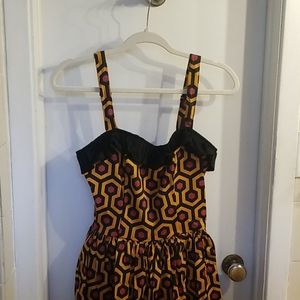 Pinup Couture Belladonna Dress in Red Hotel Print